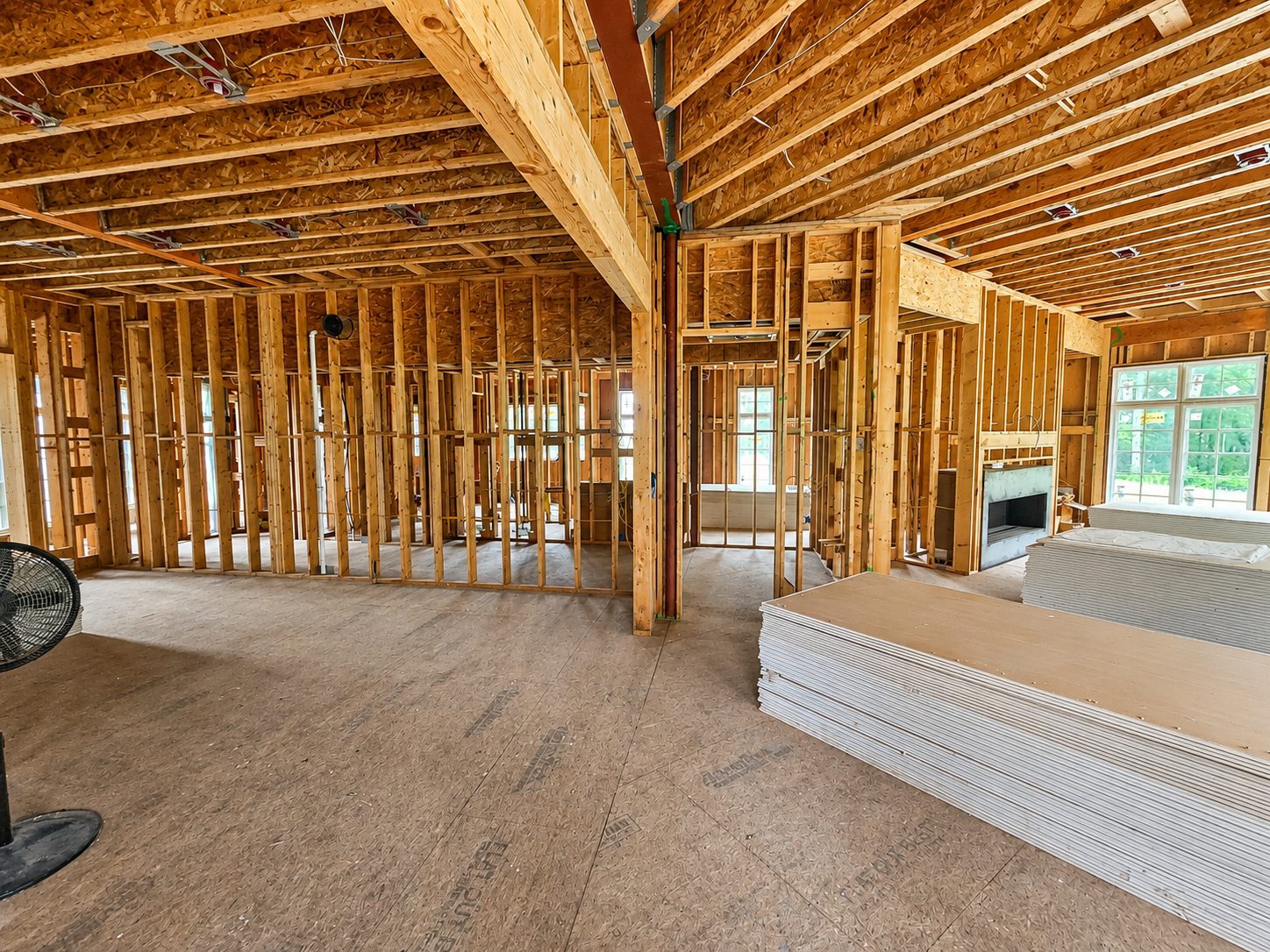 Framing walk-through — interior structure taking shape