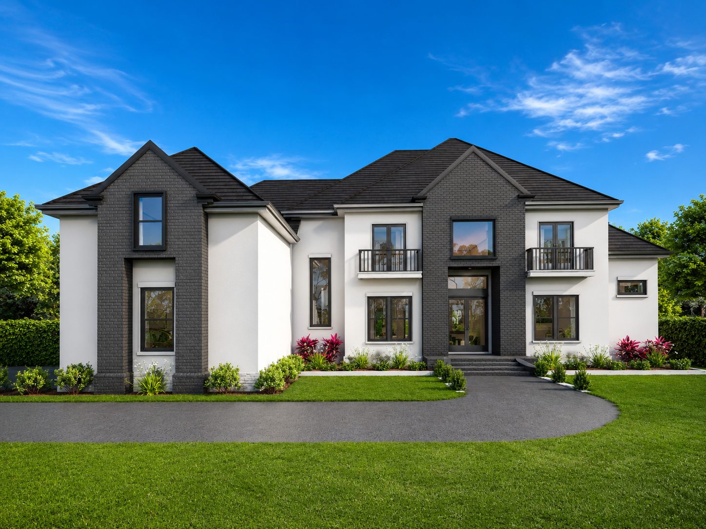 Rendering of the Lily model — modern two-story estate at Brookmont